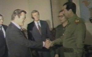 Saddam Hussein was the United States' buddy, even when he was committing war crimes.