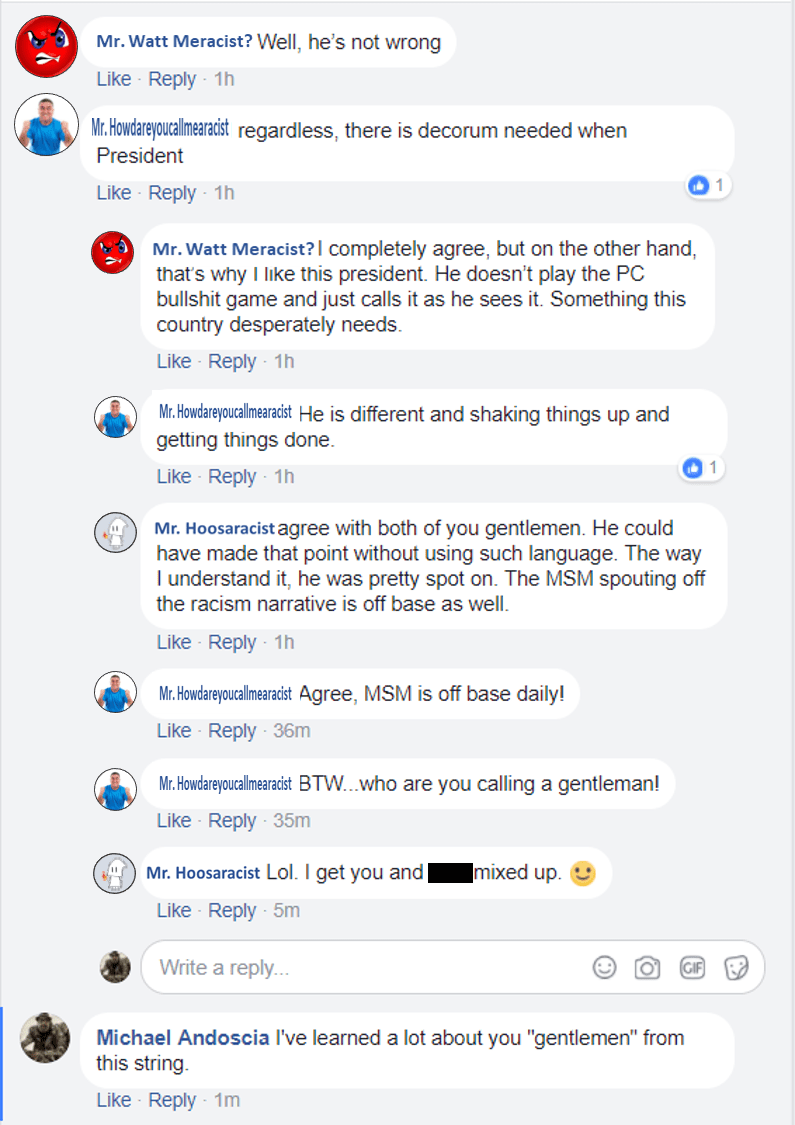 Donald Trump Racist Response